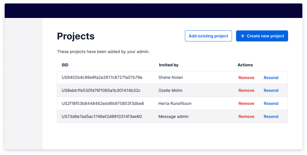 table with multiple action buttons